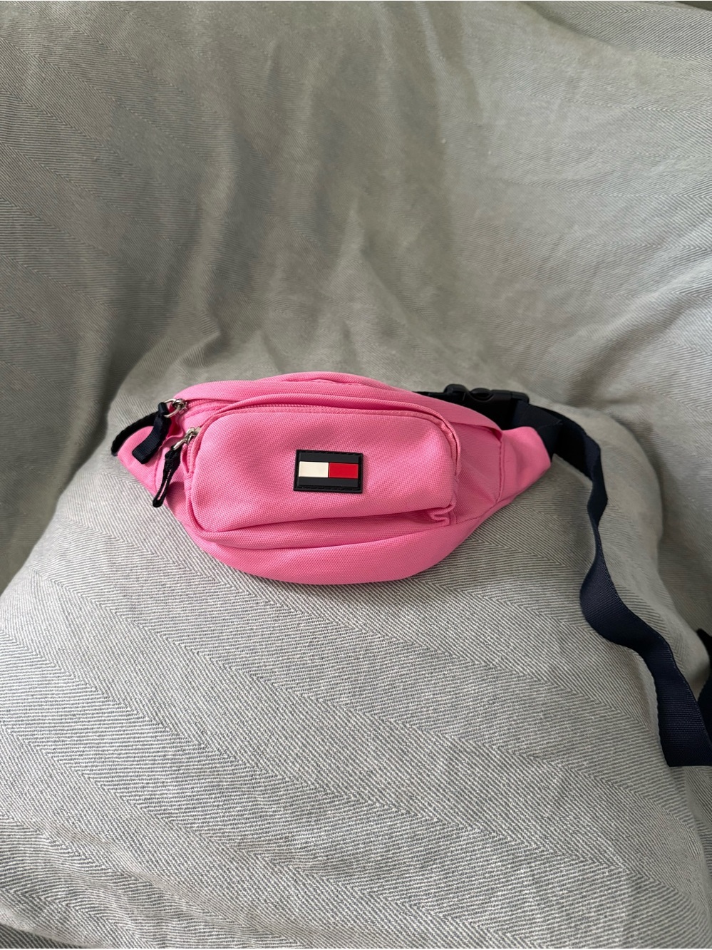 Tommy Hilfiger Pink Fanny Pack with Navy Strap — Kids